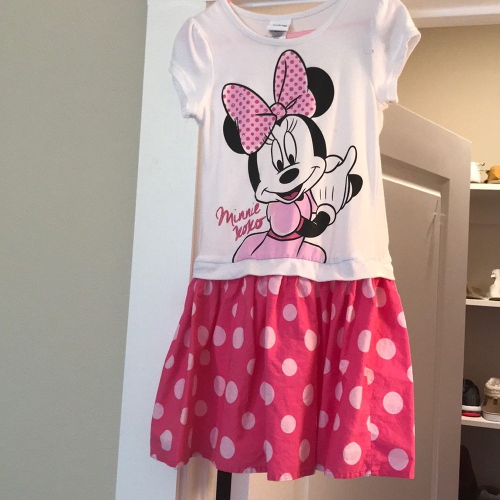 Pink & polka dots Minnie Mouse dress
